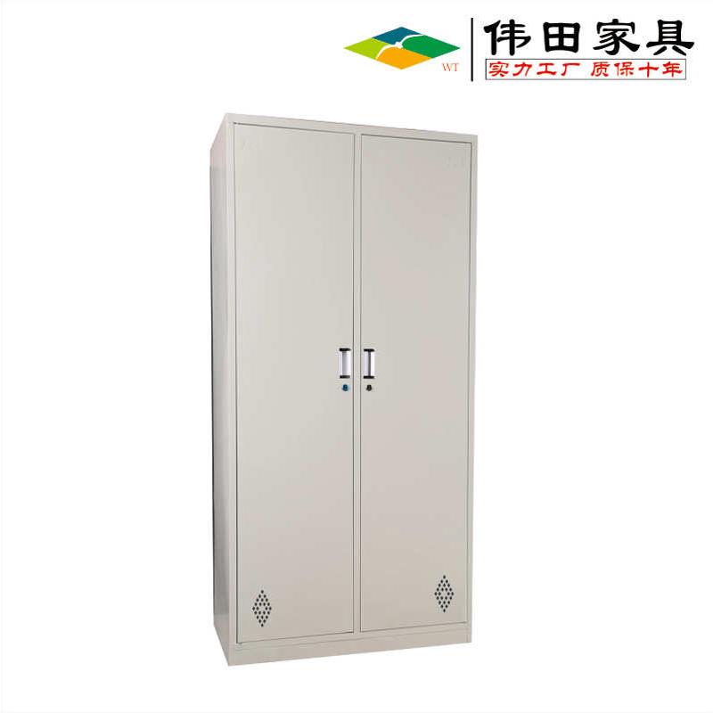 更衣柜钢制二门柜加厚铁皮带锁健身房储物柜洗浴中心存放柜厂家