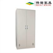 更衣柜钢制二门柜加厚铁皮带锁健身房储物柜洗浴中心存放柜厂家