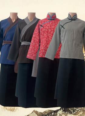 采购产品汉代棉麻，古代服装，妇女服装，老太太的古代服装，粗布
