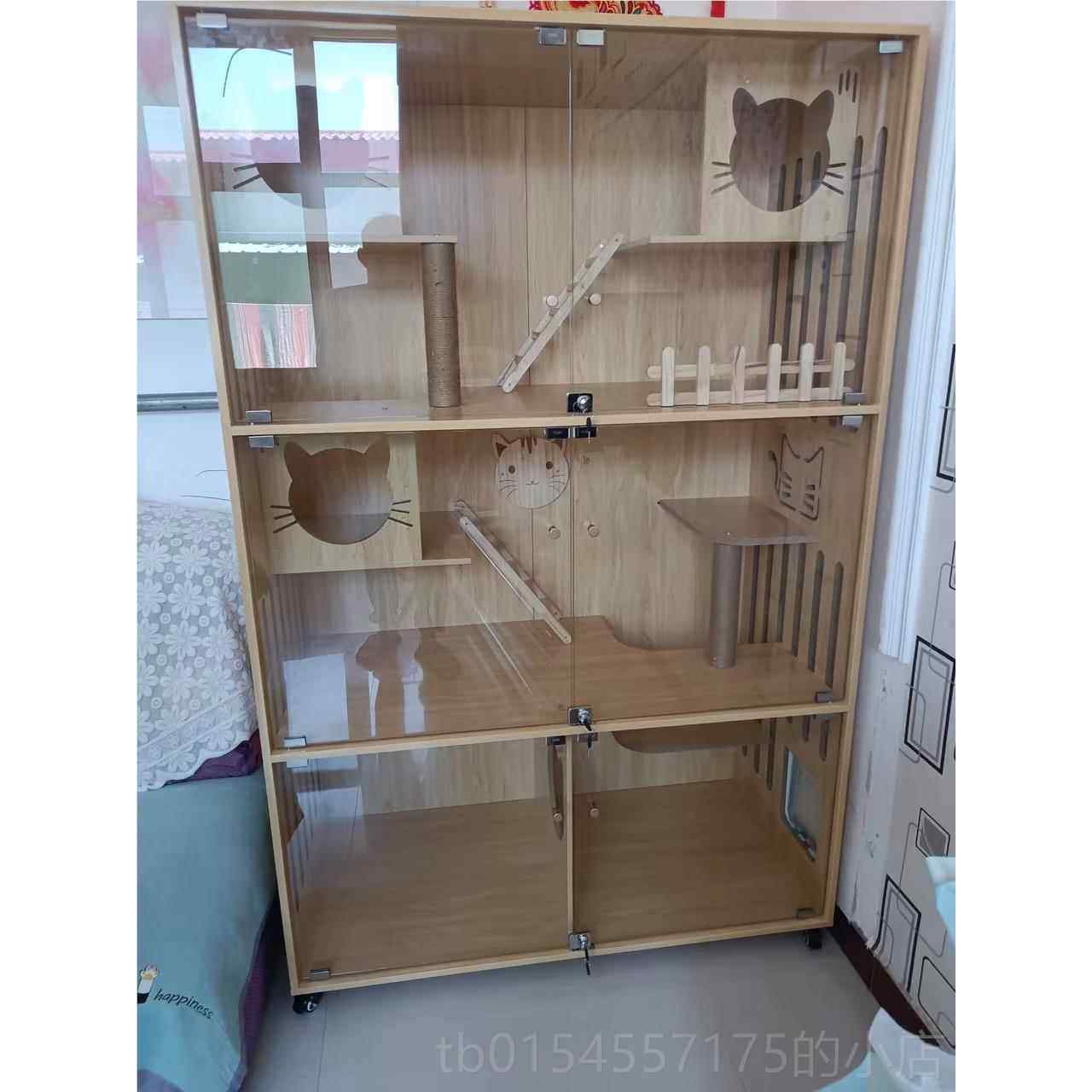 正品猫用别墅家实墅木豪华猫笼猫窝别家用室内猫猫屋猫舍实木三层,宠物/宠物食品及用品,猫笼子/猫别墅,淘宝优惠券,粉丝福利购,淘宝优惠卷