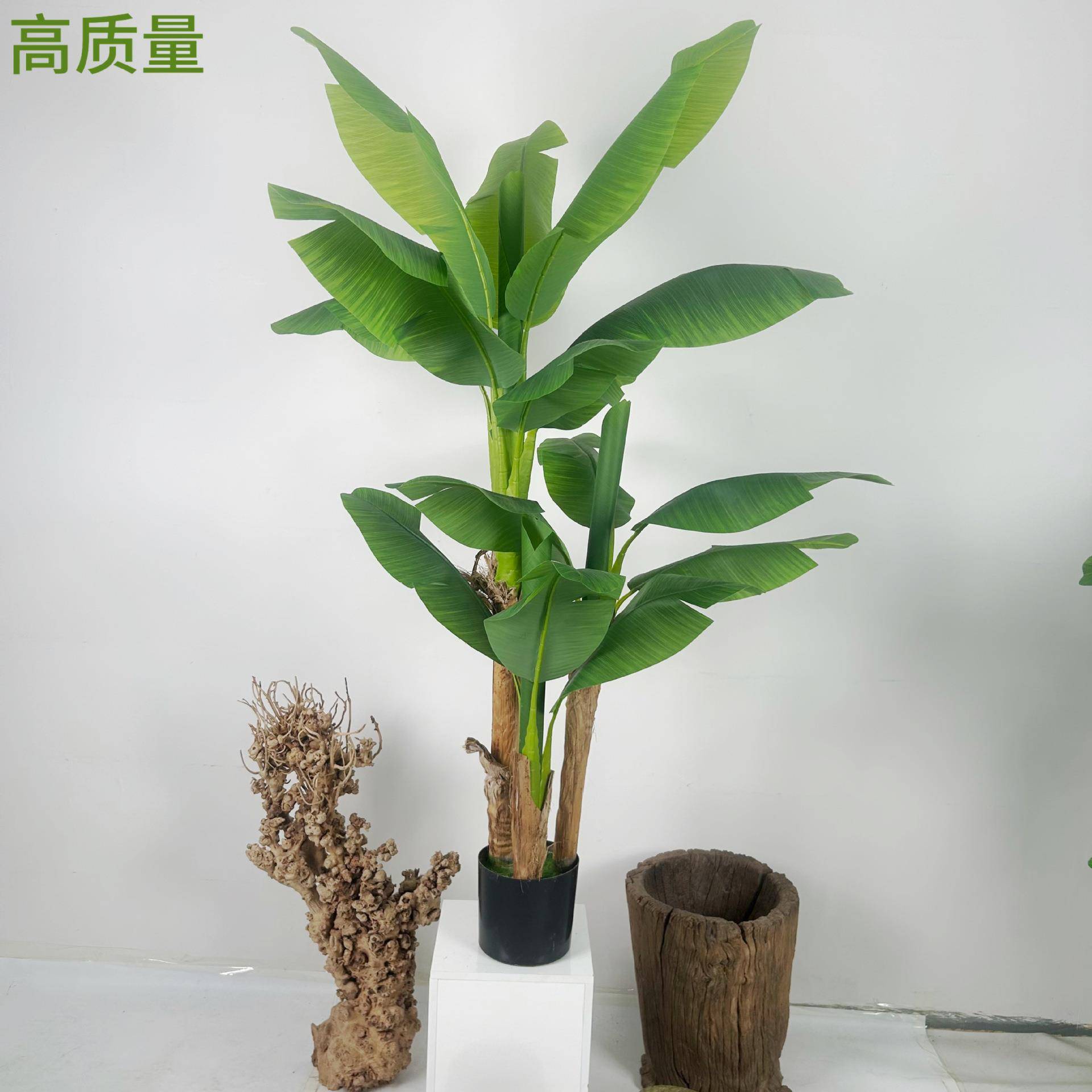 新款仿真绿植盆栽芭蕉树室内大型绿植造景仿真树落地摆件带花盆