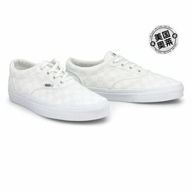 Vans Doheny VN0A3MVZW51 女式白色格纹滑板鞋，尺码 US 9 ZJ279