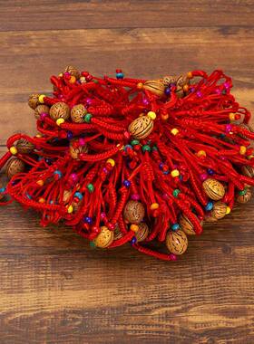 端午节手链五彩绳手工编织成人红绳五色线小粽子吊坠卡通儿童手绳