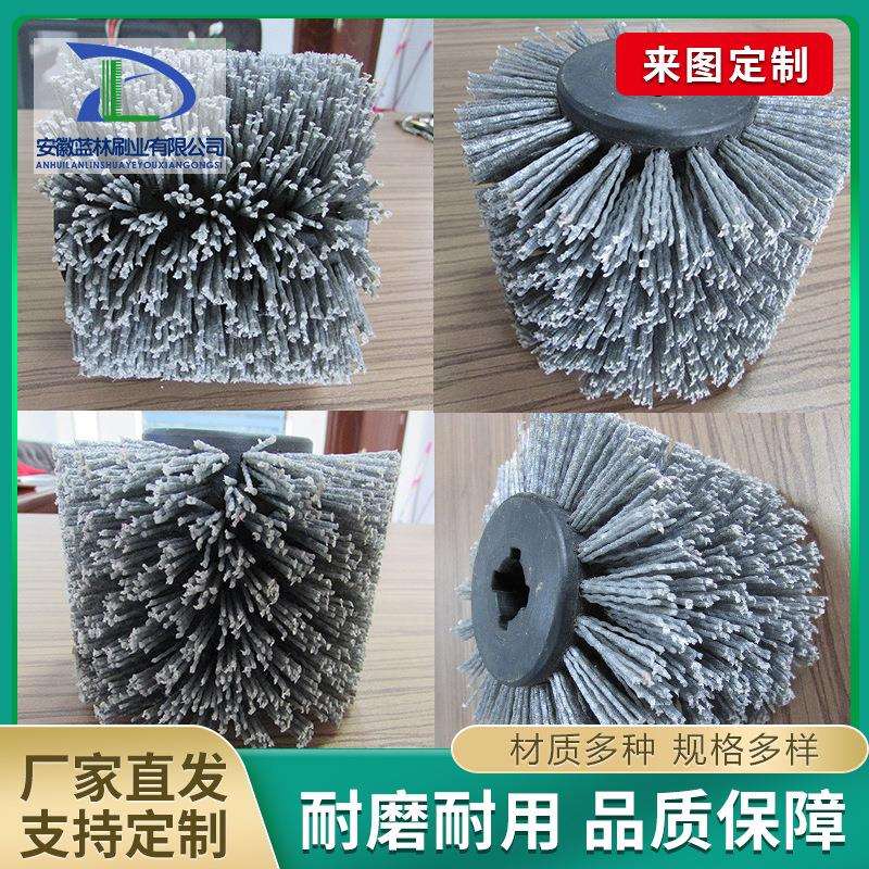 厂家生产磨料丝抛光轮钝化轮刷磨料丝轮刷纺织机械工业毛刷角磨机