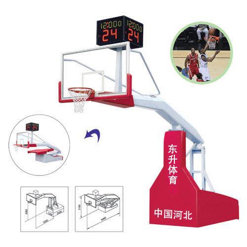 户外篮球架比赛训练标准学校培训单位液压八角式篮球框可升降电动