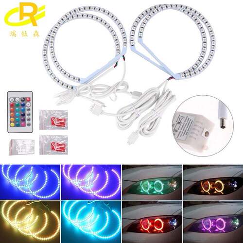 D-857天使眼光圈 七彩RGB 131MM*4 E46 M3 半圆光圈 厂家直销