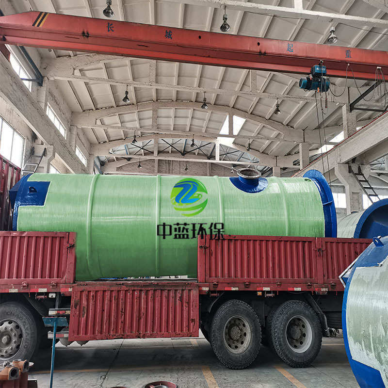 市政管网一体化泵站 一体化玻璃钢预制泵站 雨水收集污水提升泵站