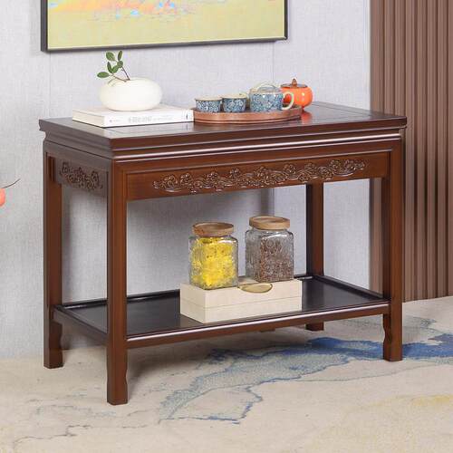 全实木沙发边几角几窄边桌边柜客厅小茶几新中式长条桌简约长方形