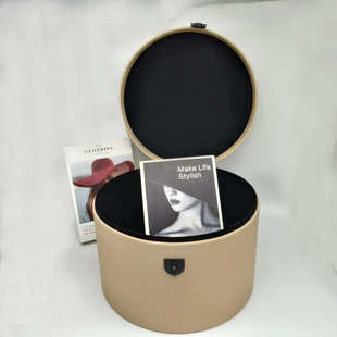 轻奢高档圆筒收纳盒皮质家用收纳整理箱衣柜衣帽间样板间装饰摆件