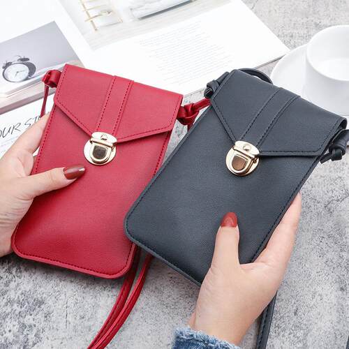 2024新款手机袋挂脖可触屏装放迷你背包斜挎小夏透明包洋气