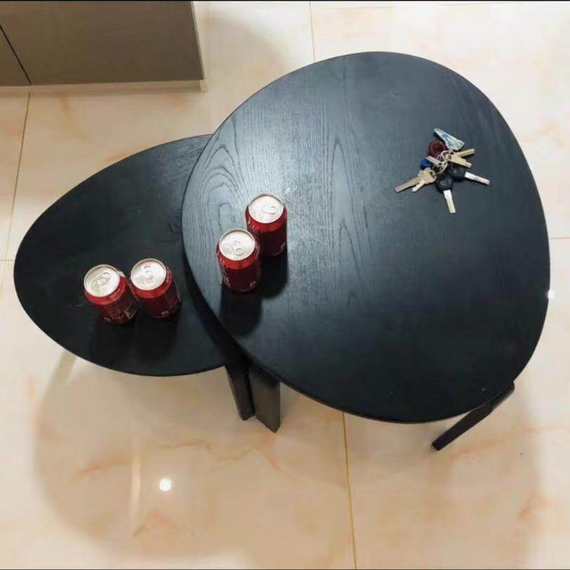 供应时尚简约休闲咖啡桌实木茶几阳台曲木小圆桌个性会客桌新品