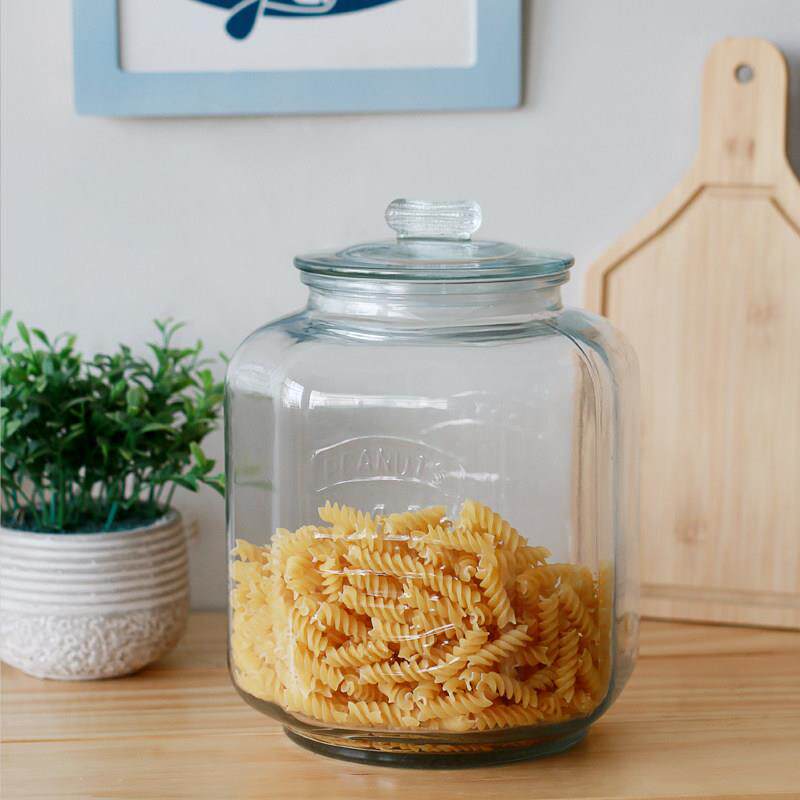 玻璃储物罐厨房食品级超大号10斤酿酒罐防虫防潮米桶杂粮面 面粉