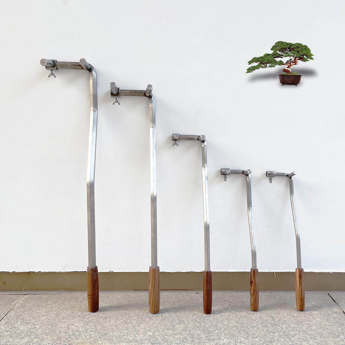 盆景造型扳手拿弯器 定型制作工具可调节不锈钢七字扳手盆景拿弯