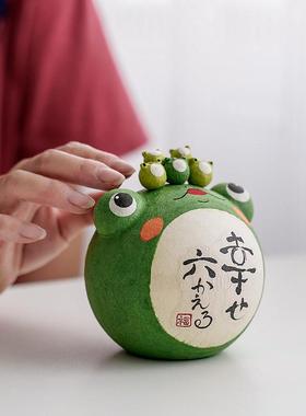 正品无事日本进和纸摆件安旅蛙行青蛙京都手工艺出入平口汽车头饰