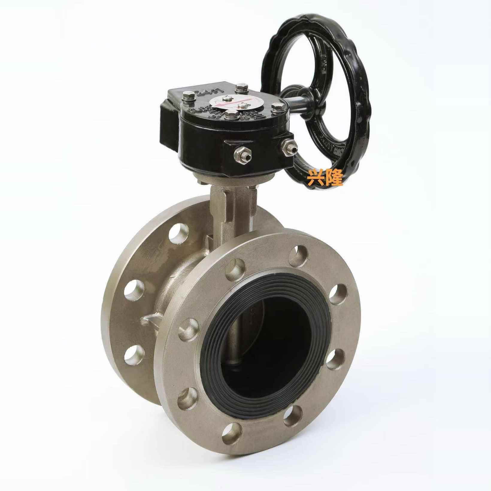 D341X-16P不锈钢软密封法兰蝶阀 电动/涡轮双法兰衬胶/四氟蝶阀