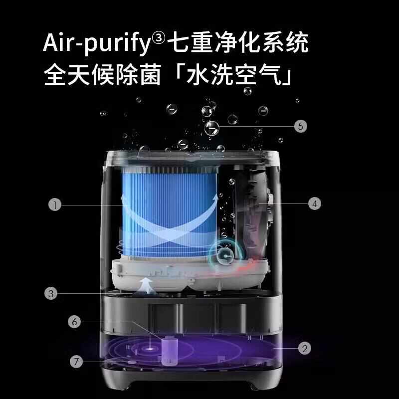 科西W2无雾加湿器空气净化一体机卧室家用客厅公室婴儿落地