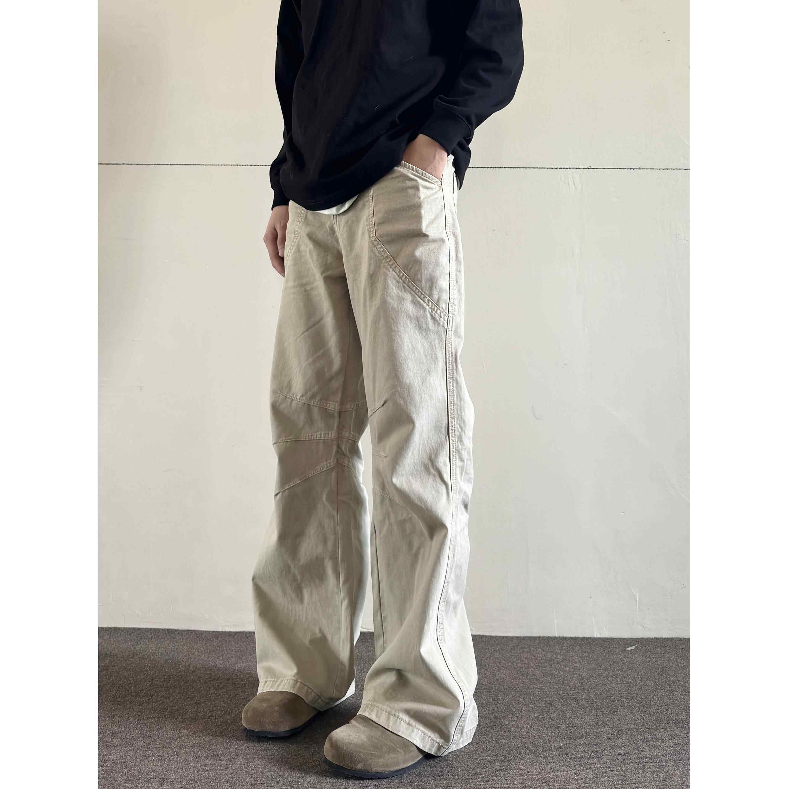 soxiox美式工装牛仔裤男女男生穿搭高级感vibe风cleanfit微喇裤子