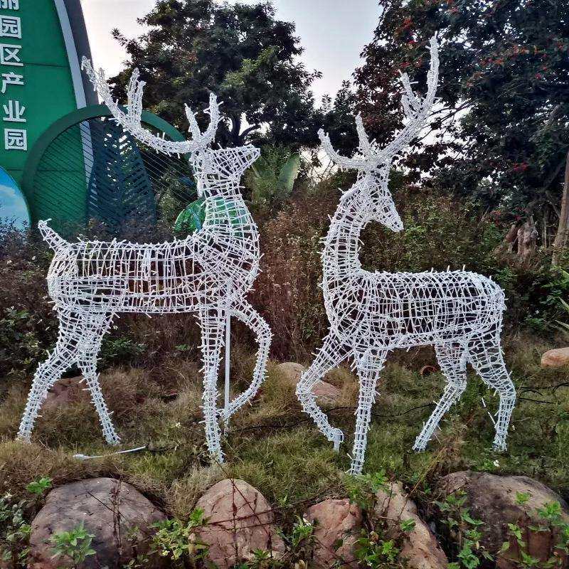户景外L幻ED双马拉车造型灯商场街景彩马拉车灯观灯大型光LWH节装