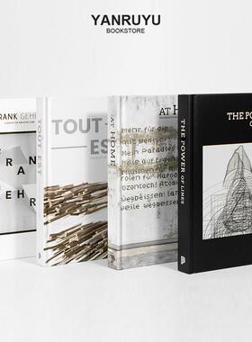 简约现代黑白灰精装组合装饰样板间客厅书房架书本装饰品摆件真书