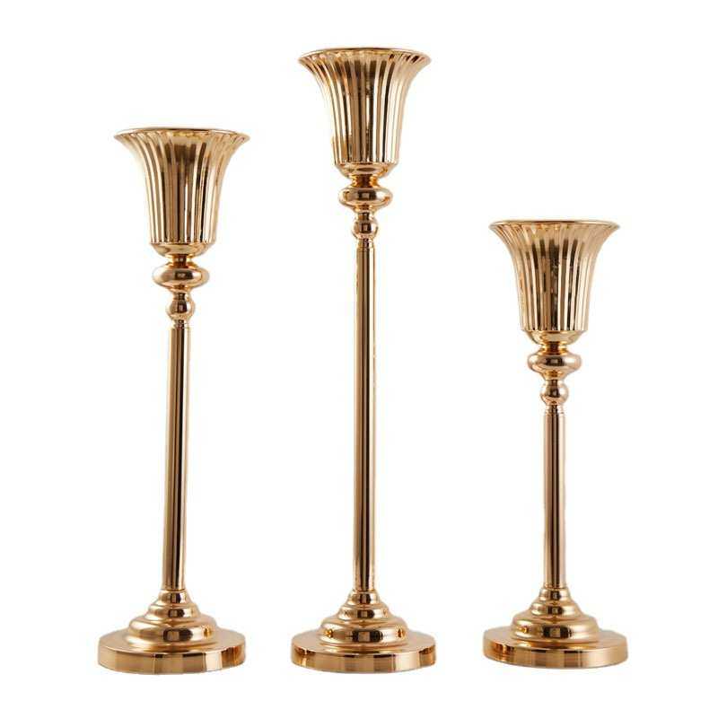 婚庆道具电镀铁艺路引布置金色花器家居餐桌插花装饰花瓶摆件,家居饰品,烛台,淘宝优惠券,粉丝福利购,淘宝优惠卷