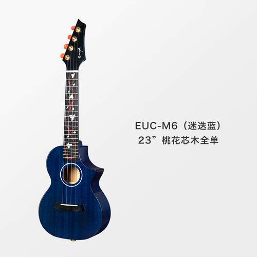 高档Enya/雅2M6全尤克恩里里全单板初学者电箱26/3寸单小吉他儿童