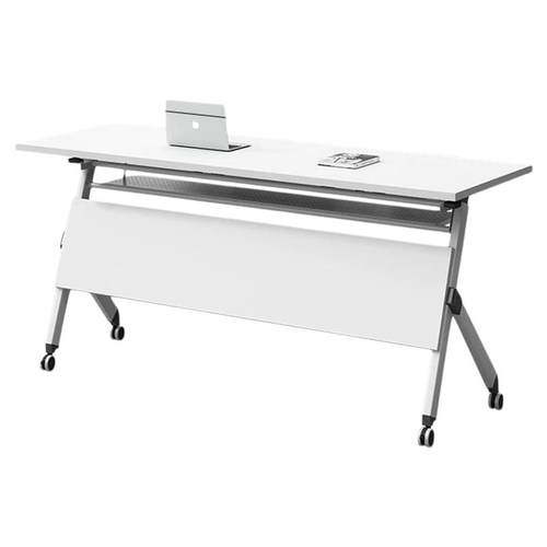 可折叠会议桌椅组合双人课桌活动拼接移动长条桌会议室办公培训桌