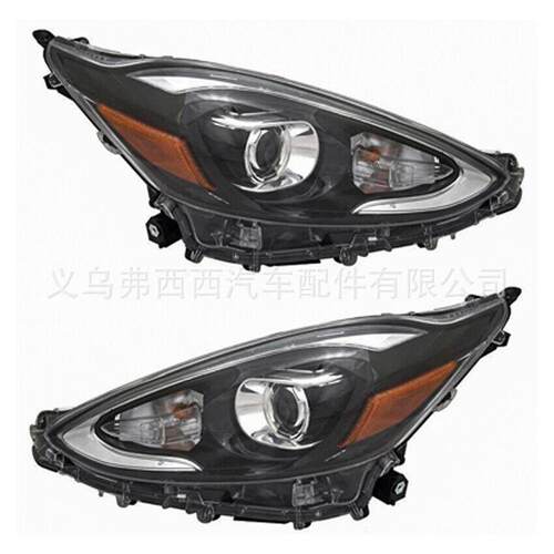 适用于丰田普锐斯Aqua 2018 LED款前照灯 Prius黑色黄片大灯