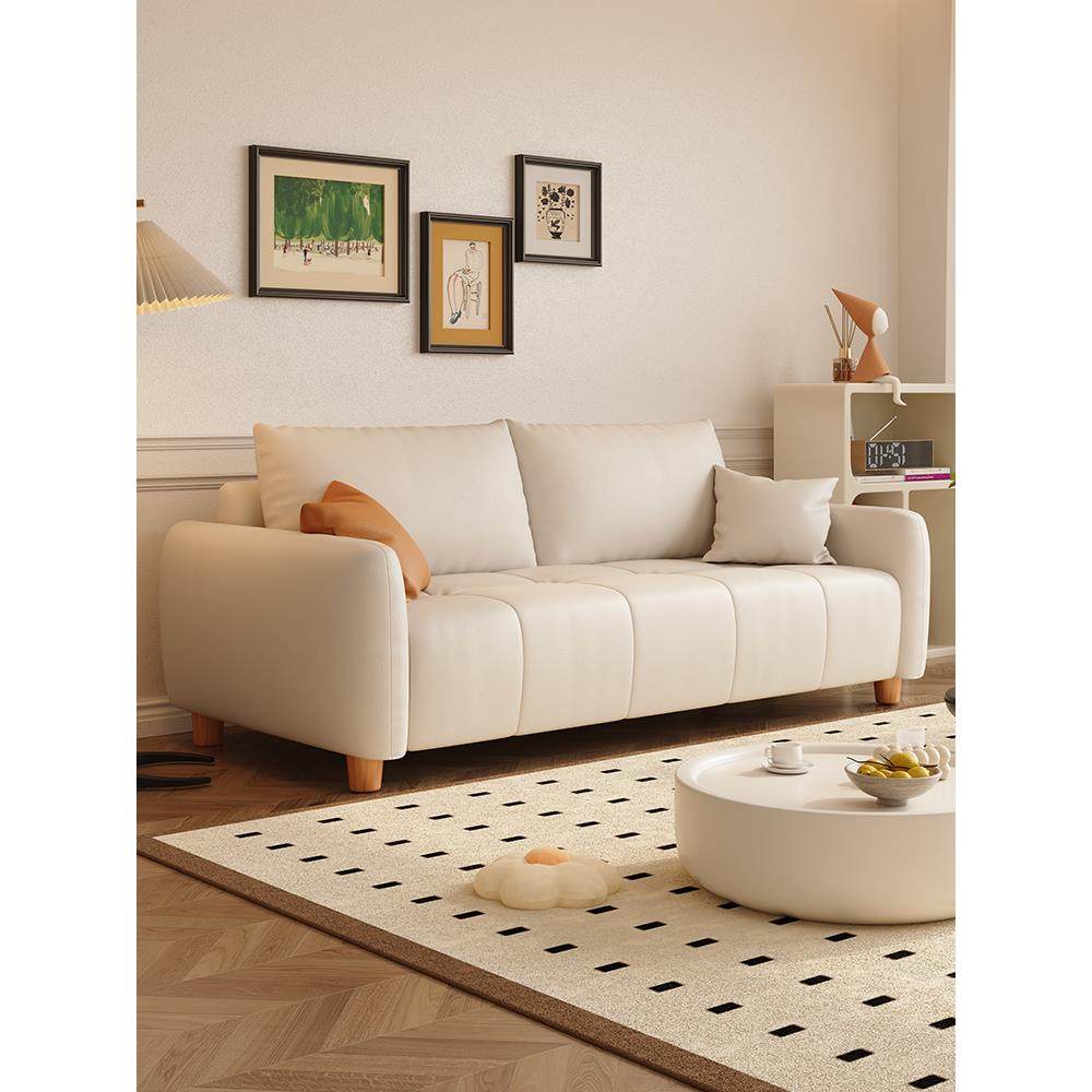 政府补贴法式奶油风小户型客厅猫抓皮沙发简约北欧公寓皮艺沙发,住宅家具,布艺沙发,淘宝优惠券,粉丝福利购,淘宝优惠卷