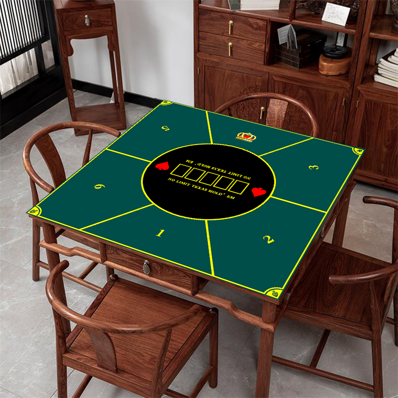 德州扑克硅胶皮革桌垫棋牌室麻将桌桌布方形防水防油免洗桌游台布