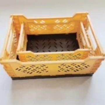 Cosmetic storage plastic basket, foldable organizer, desktop