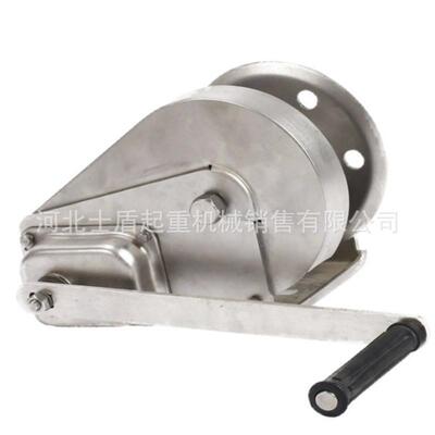 304不锈钢手摇绞盘1200/1800/2500LBS磅双向自锁绞车手动卷扬机