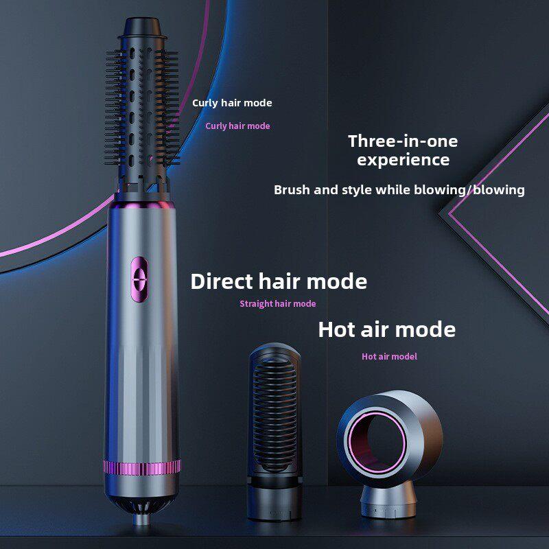 吹风机直发梳一体化三合一热风梳自动卷发棒直发定型两用家用吹风