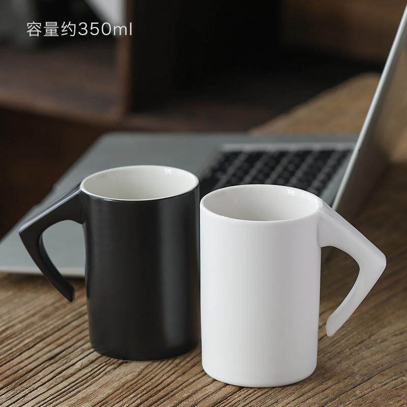 创意简约酒店专用陶瓷漱口杯子 倒立沥干马克杯咖啡水杯制定logo
