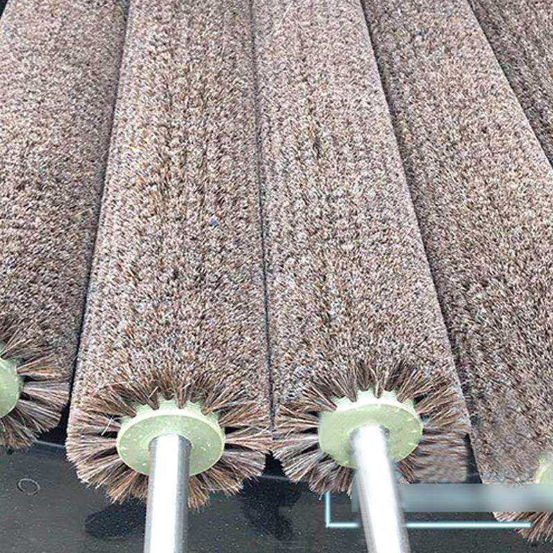 厂家供应马毛刷辊皮革抛光马尾滚刷纺织磨毛机猪鬃毛刷辊