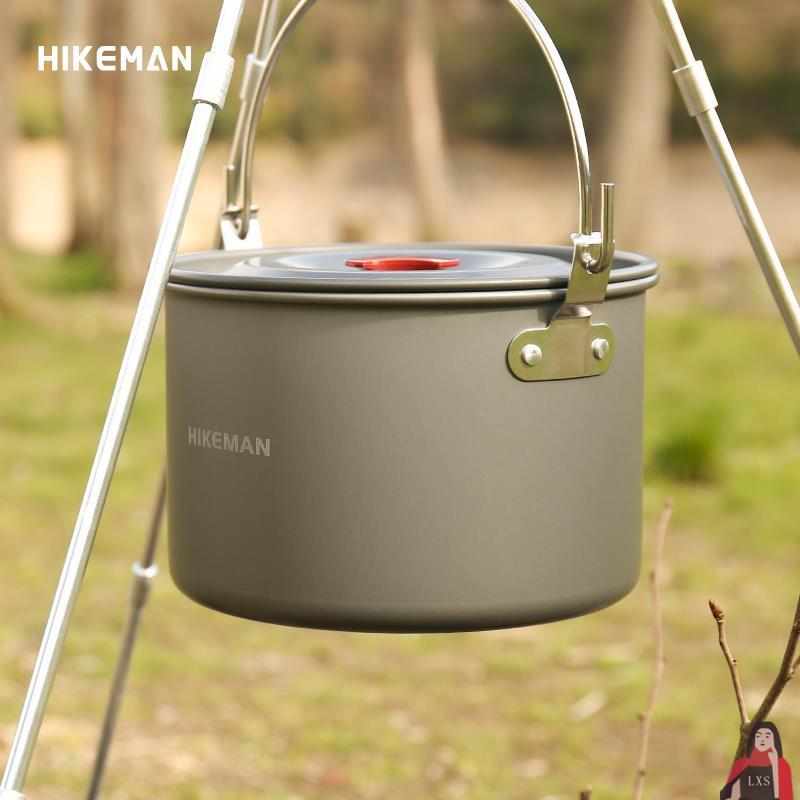 户外野营三脚架吊锅吊架可调节吊链烤肉架露营炊具水壶三角架烤架