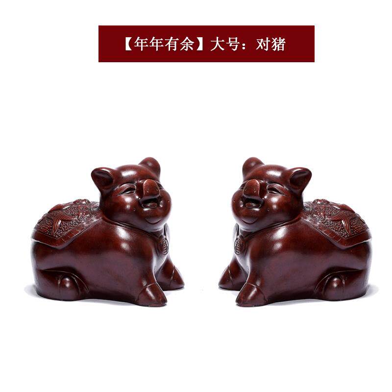 新款宜兴紫件砂储钱开罐家用陶瓷摆乔迁业砂礼品招财紫猪存钱罐