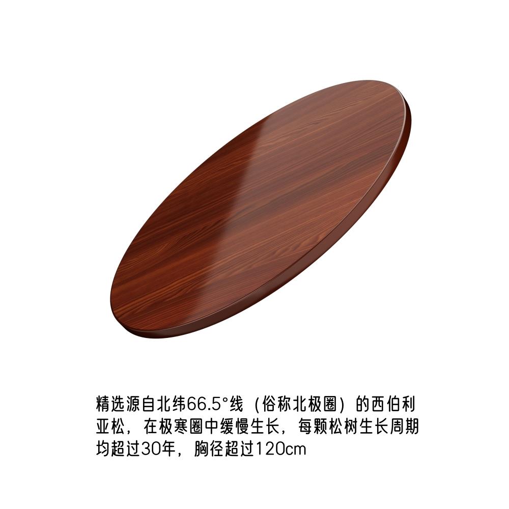 实木餐桌转盘家用钢化玻璃圆桌吃饭桌子转台面饭桌旋转桌面商用