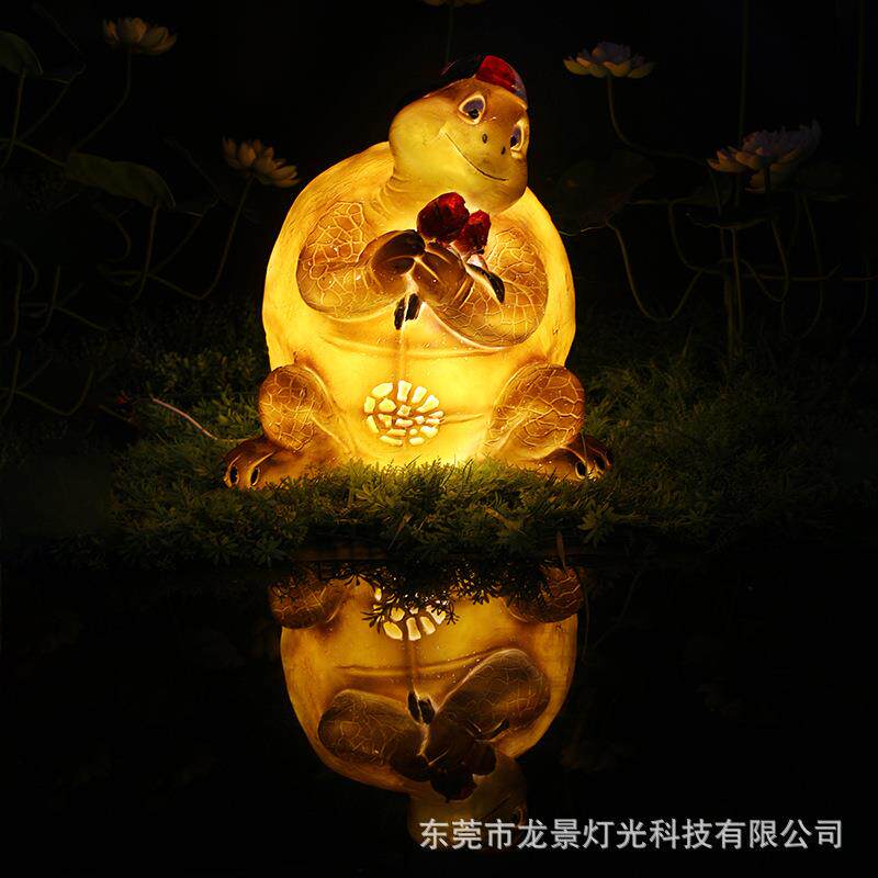 LED乌龟造型灯树脂造型景观灯透光动物景观灯户外防水公园景观灯
