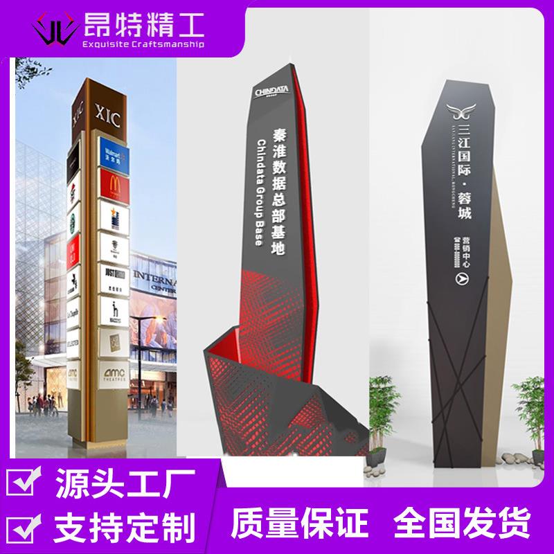 户外精神堡垒导向牌立牌户外立式不锈钢烤漆精神堡垒导视标识牌图片