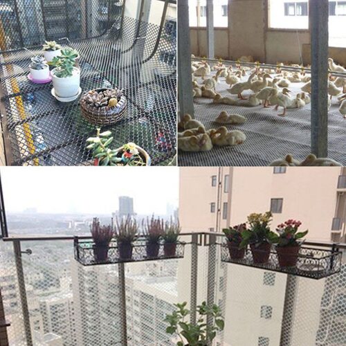 白色塑料养殖平网阳台防护塑料网