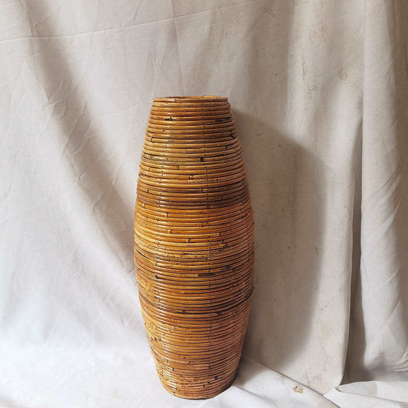 印尼藤花瓶仿真花插花落地花瓶藤编花瓶东南亚风格家居摆设包邮