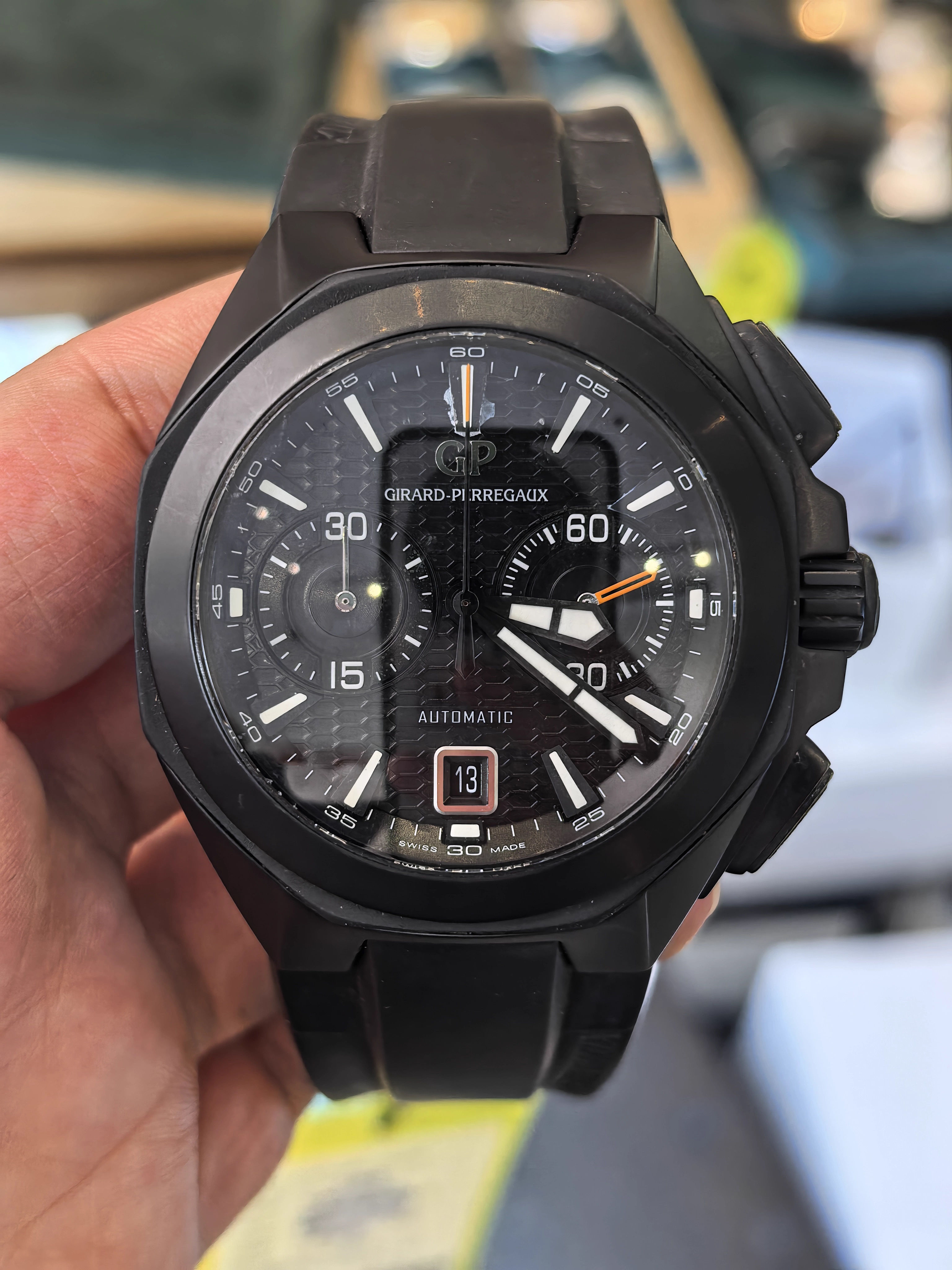 9.8新芝柏表男表系列计时手表陶瓷自动机械腕表49970-32-631-FK6A