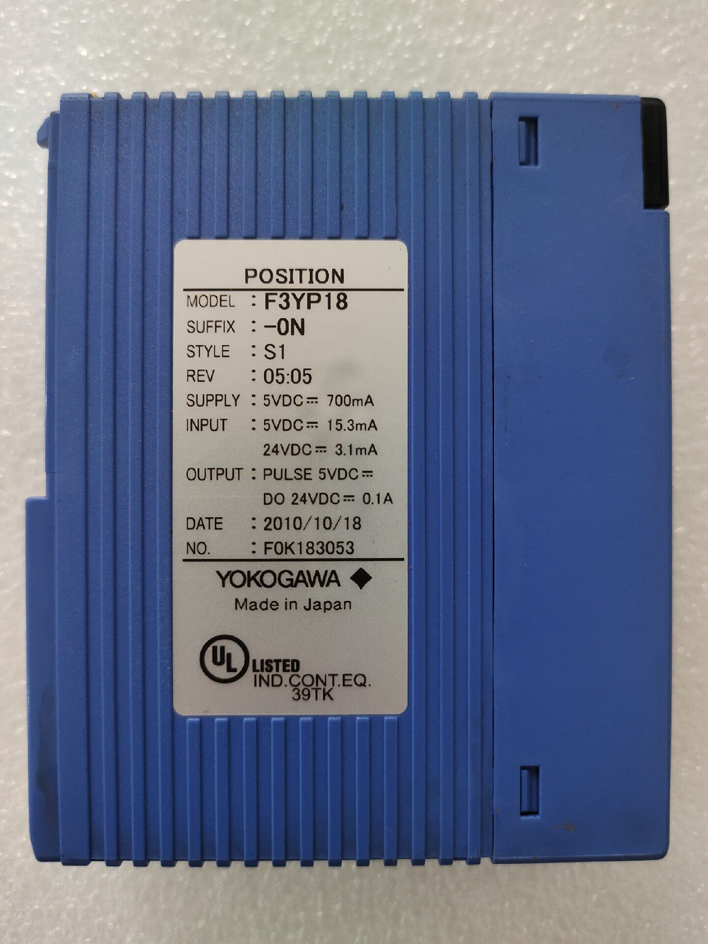 YOKOGAWA 横河 F3YP18-0N  现货7个  包