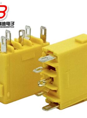 厂家M8-6pin板端公头前锁连接器插座法兰插座 3 4 5芯针