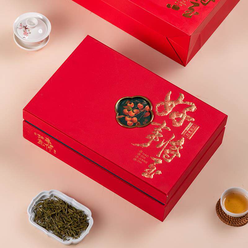 新款茶叶包装盒礼品盒空盒高档中式半斤装盒子正山小种大红袍通用