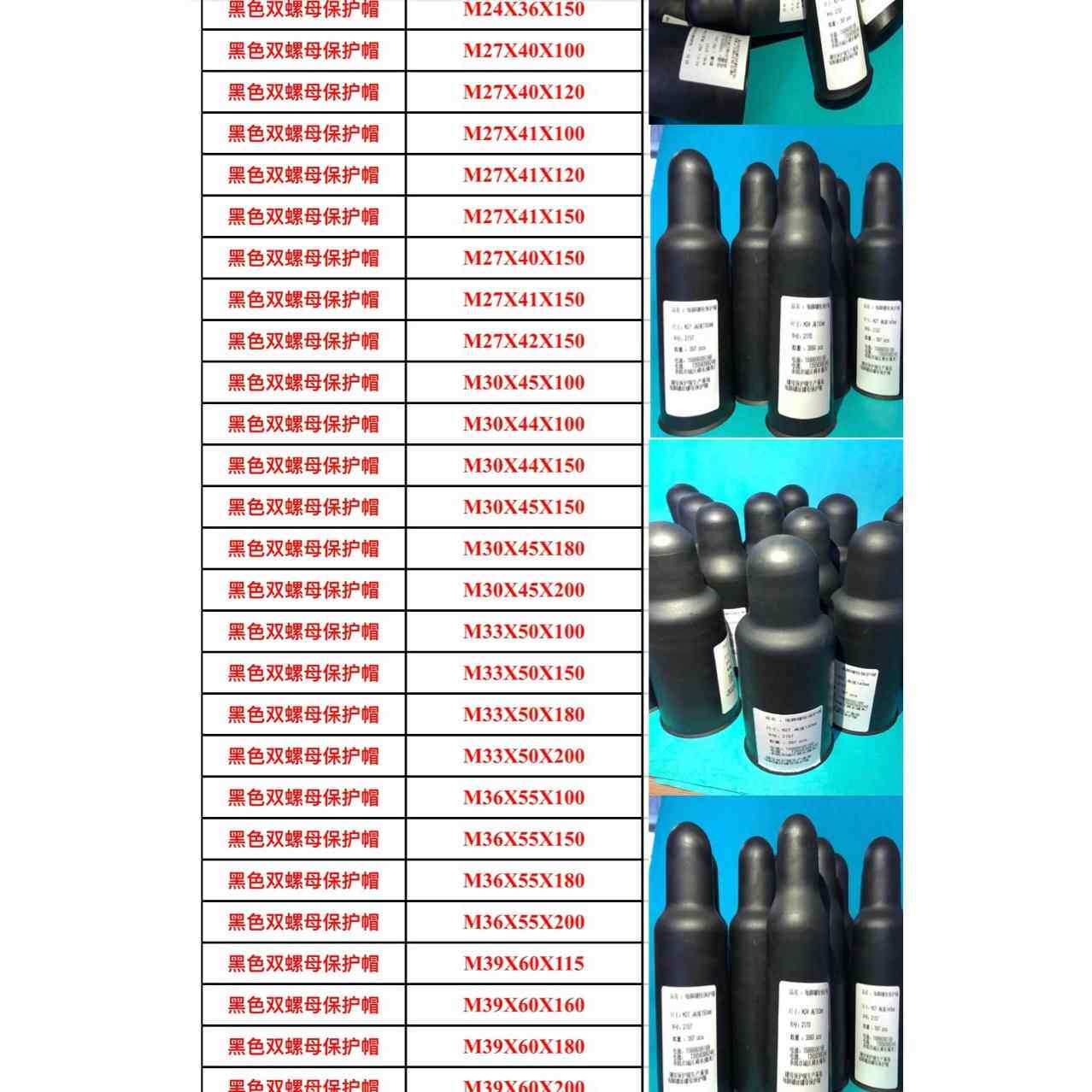 地脚螺丝保护罩六角螺栓螺母保护帽六角螺栓保护罩M3-M100毫米