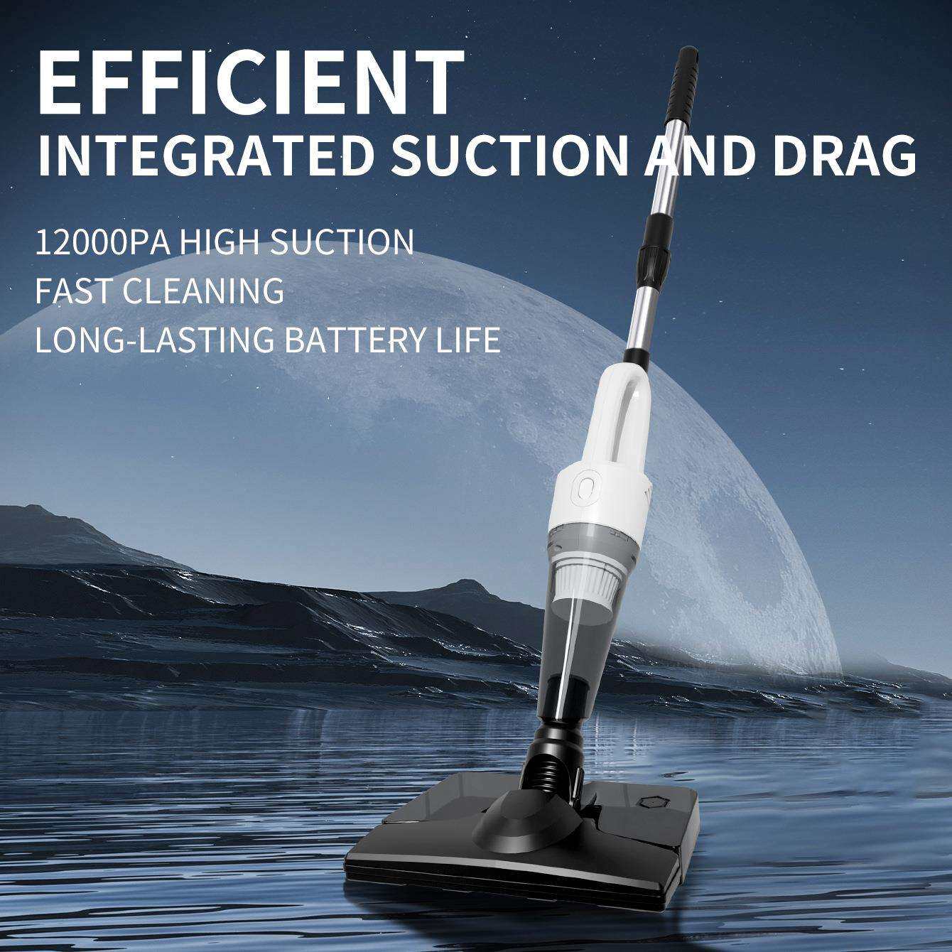 便携式无线车载吸尘器家用手持真空大吸力两档切换吸尘拖地吸尘机