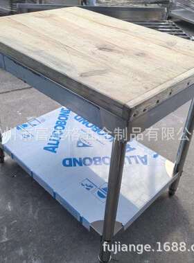 工程304不锈钢工作台拆装方管腿操作台厨房饭店打包台置物架桌子