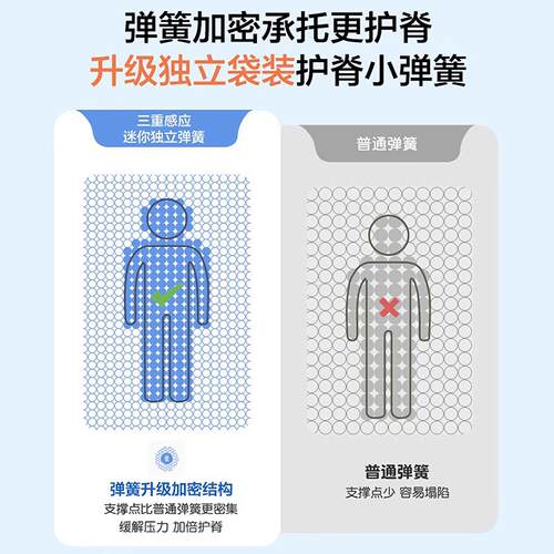 压缩卷包小弹簧记忆棉席梦思盒子可全拆洗乳胶20cm厚床垫软垫家用