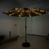 外带灯串中带遥控遮阳闲伞庭院别户墅家用摆摊休206阳台可转向柱